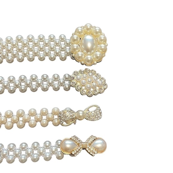 Stretch Pearl Belts and Bracelet Bundle - Size Medium - Picture 3 of 7